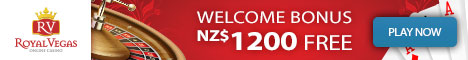 Casino Royal Vegas offers a NZD $1200 welcome bonus for players from New Zealand